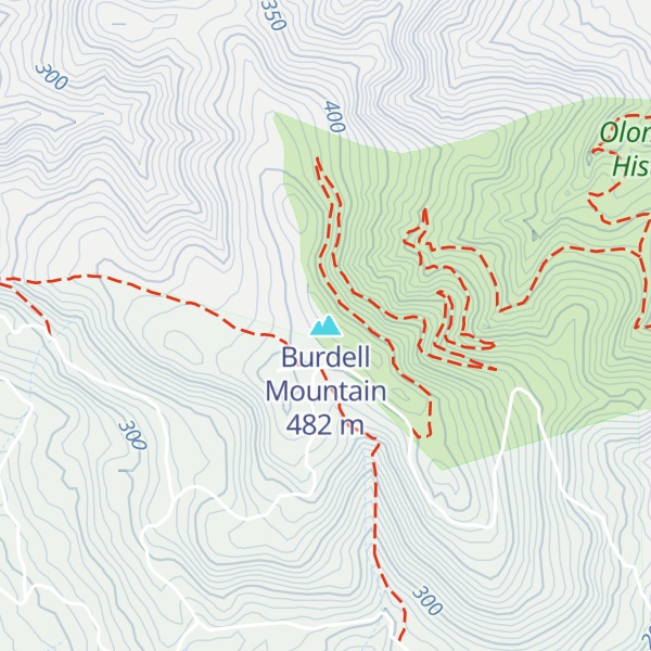 Map of Burdell Mountain