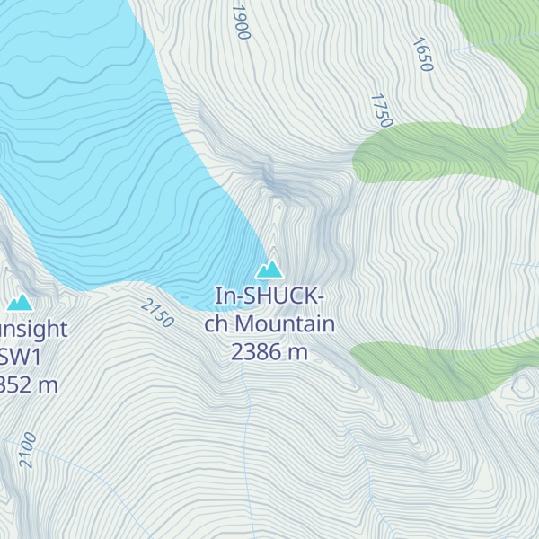 Map of In-SHUCK-ch Mountain
