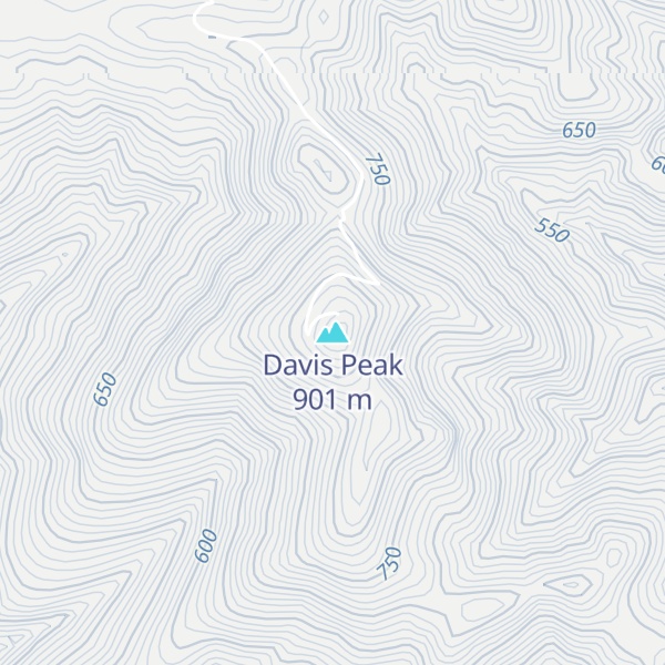 Map of Davis Peak