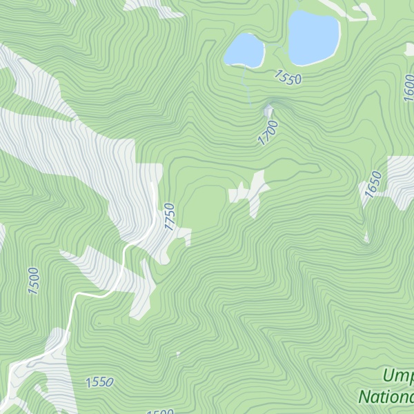 Map of Twin Lakes Mountain