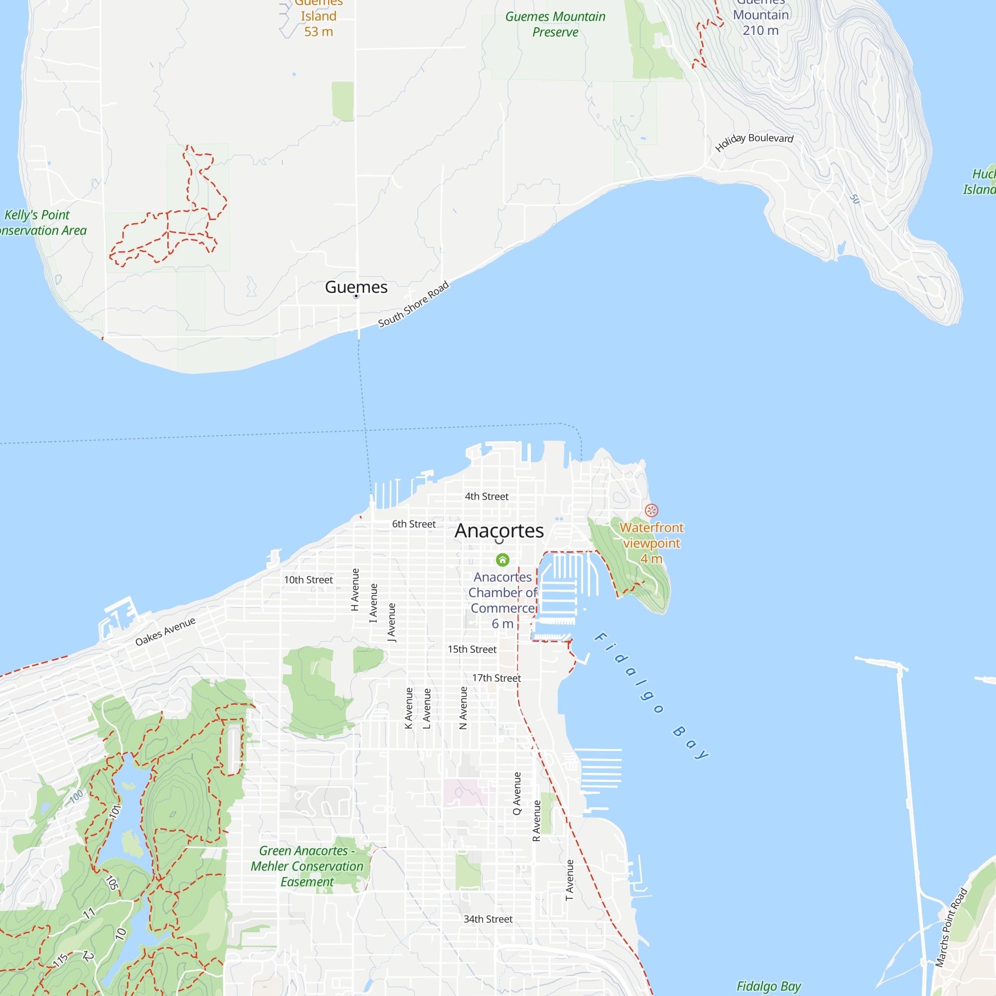 Friends of The Anacortes Community Forestlands map
