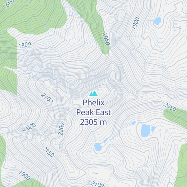 Map of Phelix Peak East