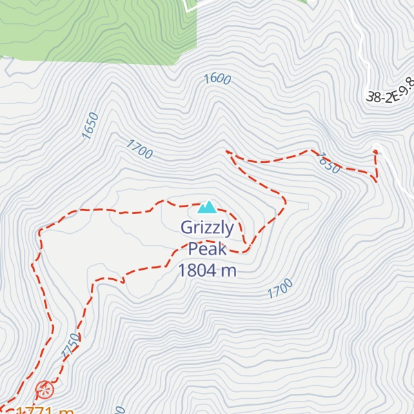 Map of Grizzly Peak