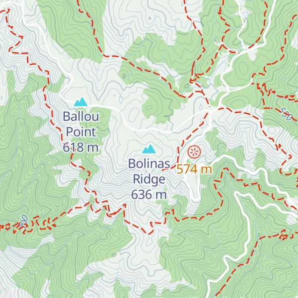 Map of Bolinas Ridge
