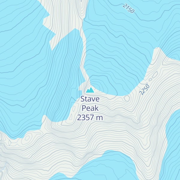 Map of Stave Peak
