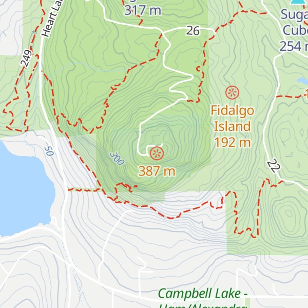 Map of Mount Erie
