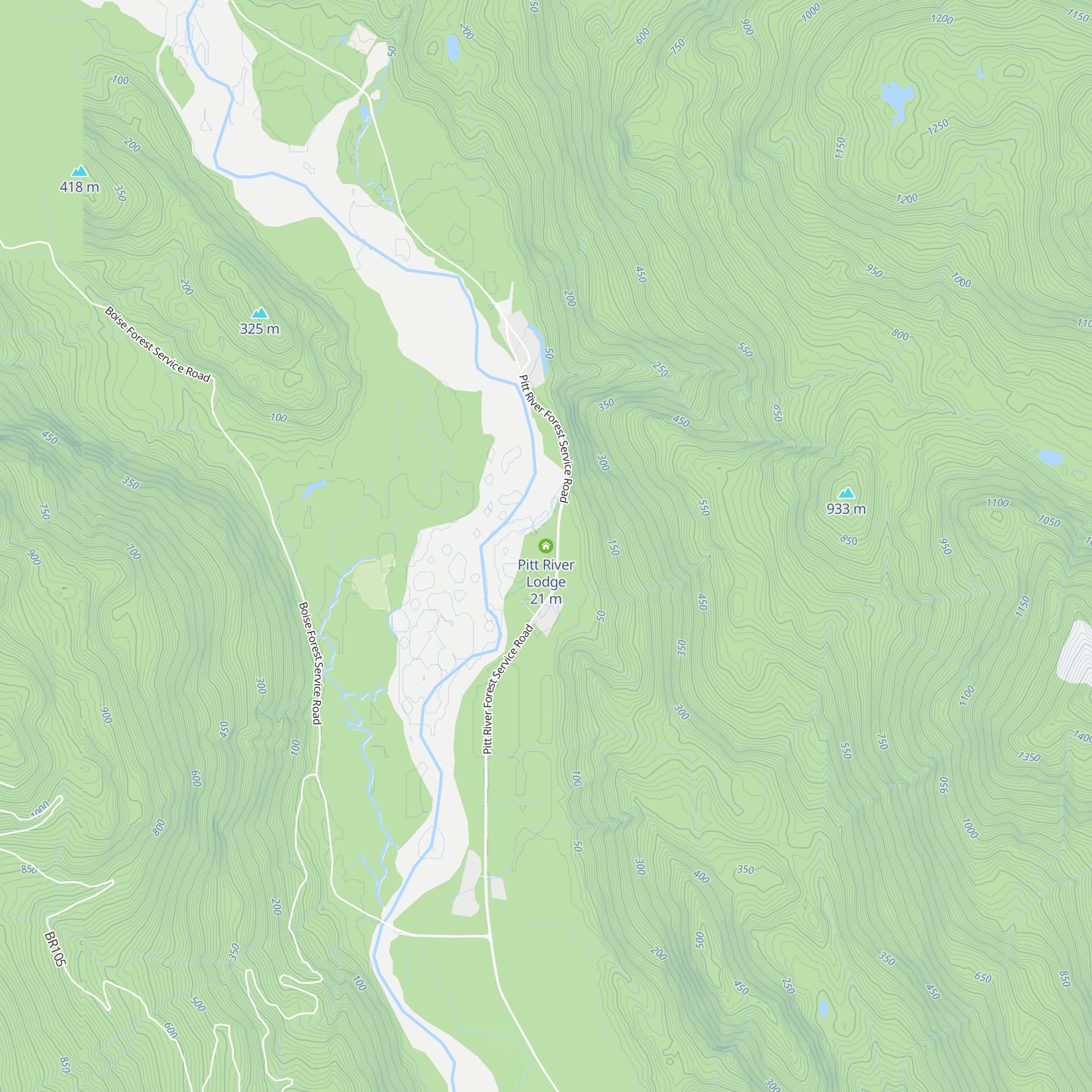 Pitt River Lodge map