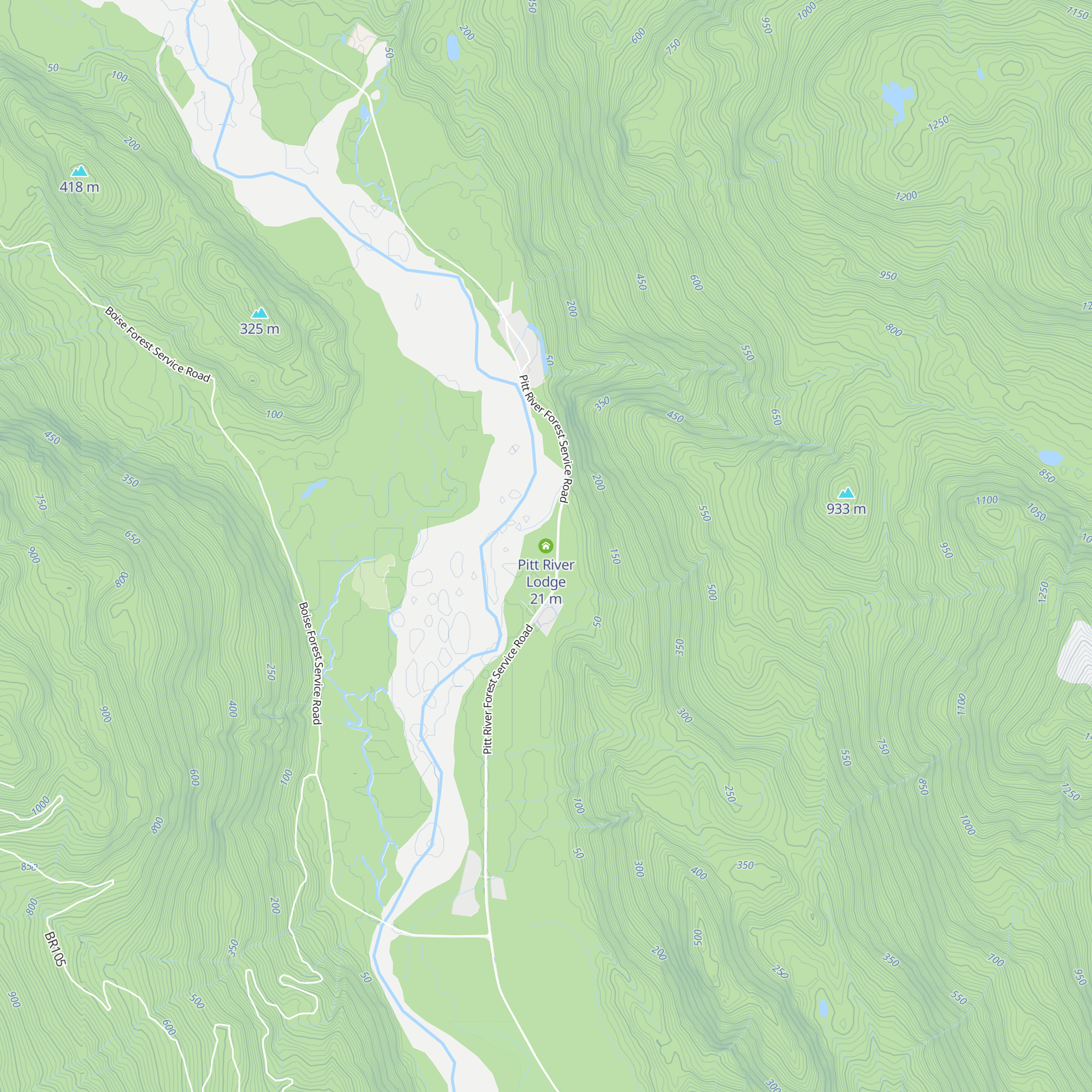 Pitt River Lodge map