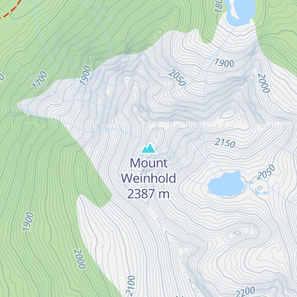 Map of Mount Weinhold