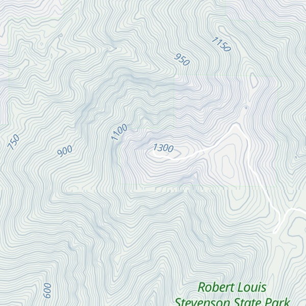 Map of Mount Saint Helena