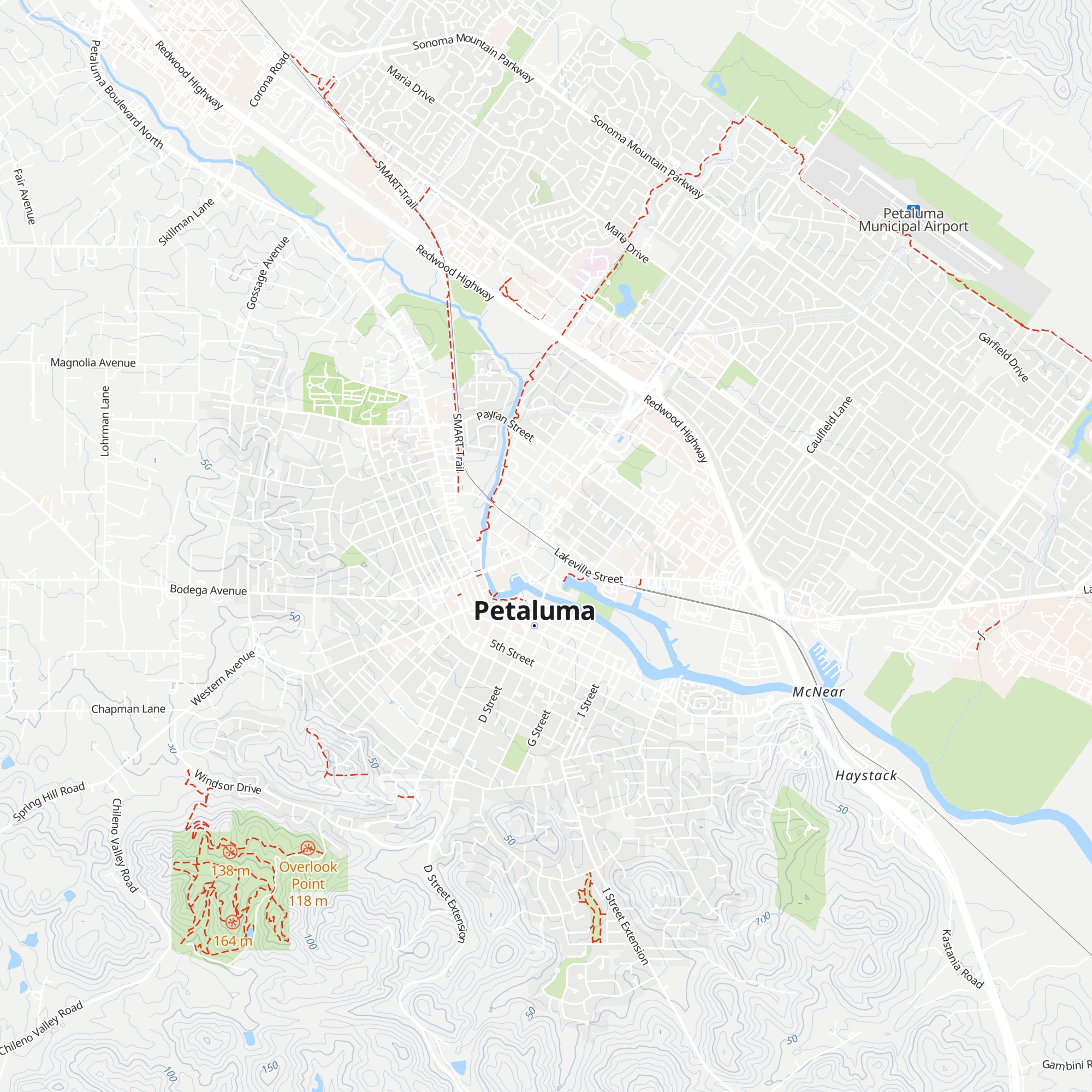 Petaluma Visitor Center map