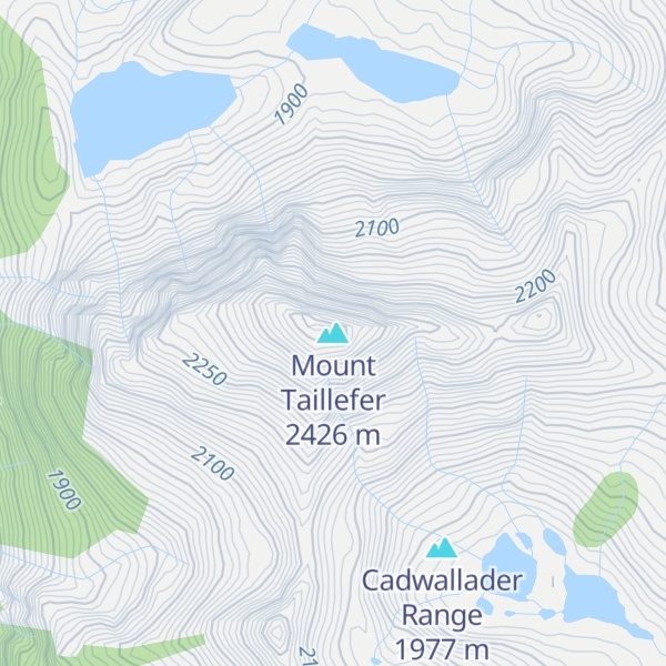 Map of Mount Taillefer