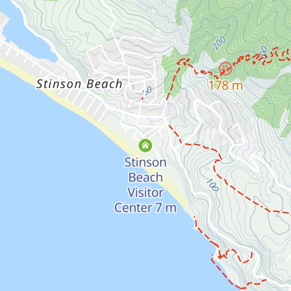 Map of Stinson Beach Visitor Center