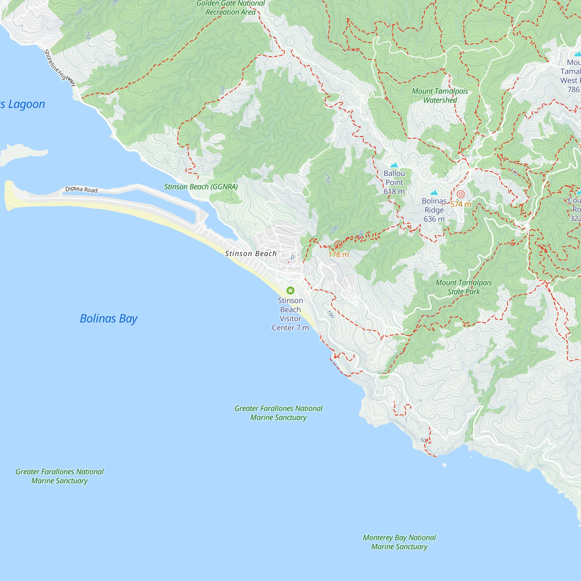Stinson Beach Visitor Center map