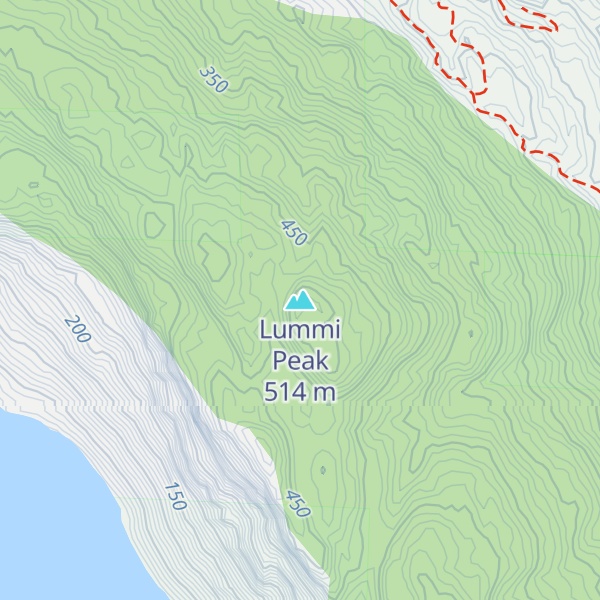 Map of Lummi Peak