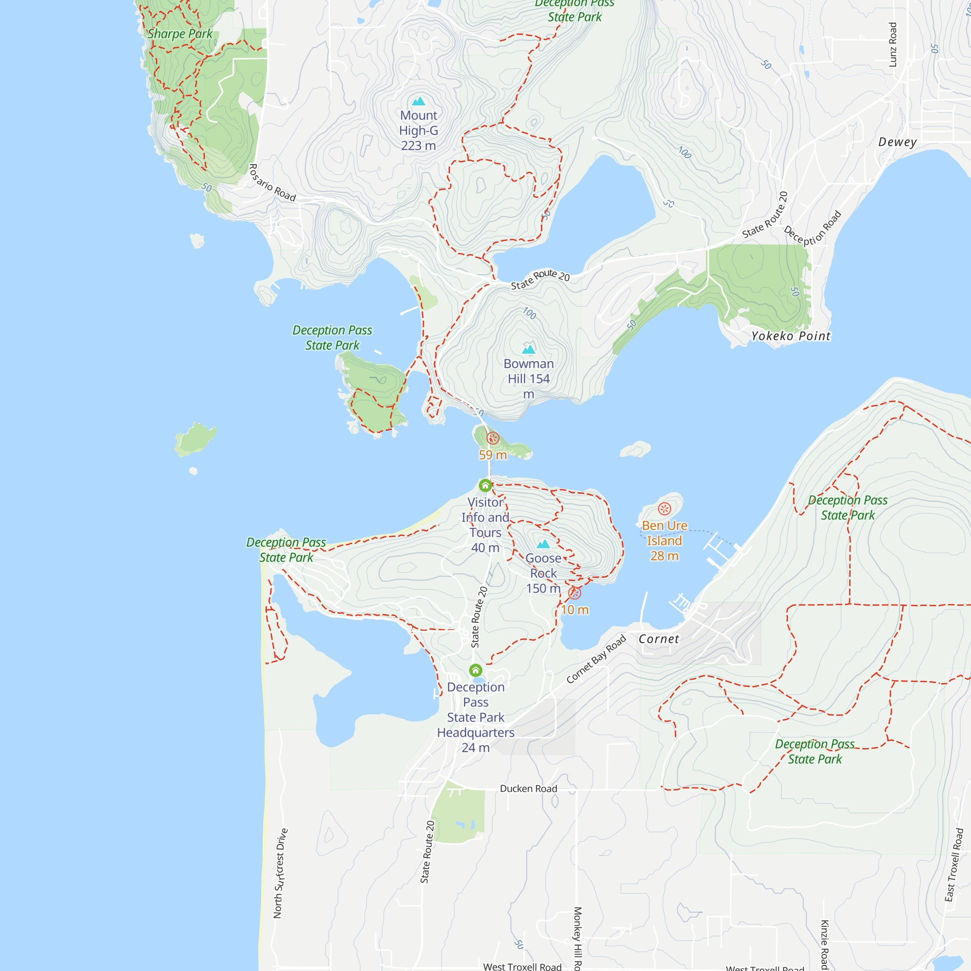 Visitor Info and Tours map
