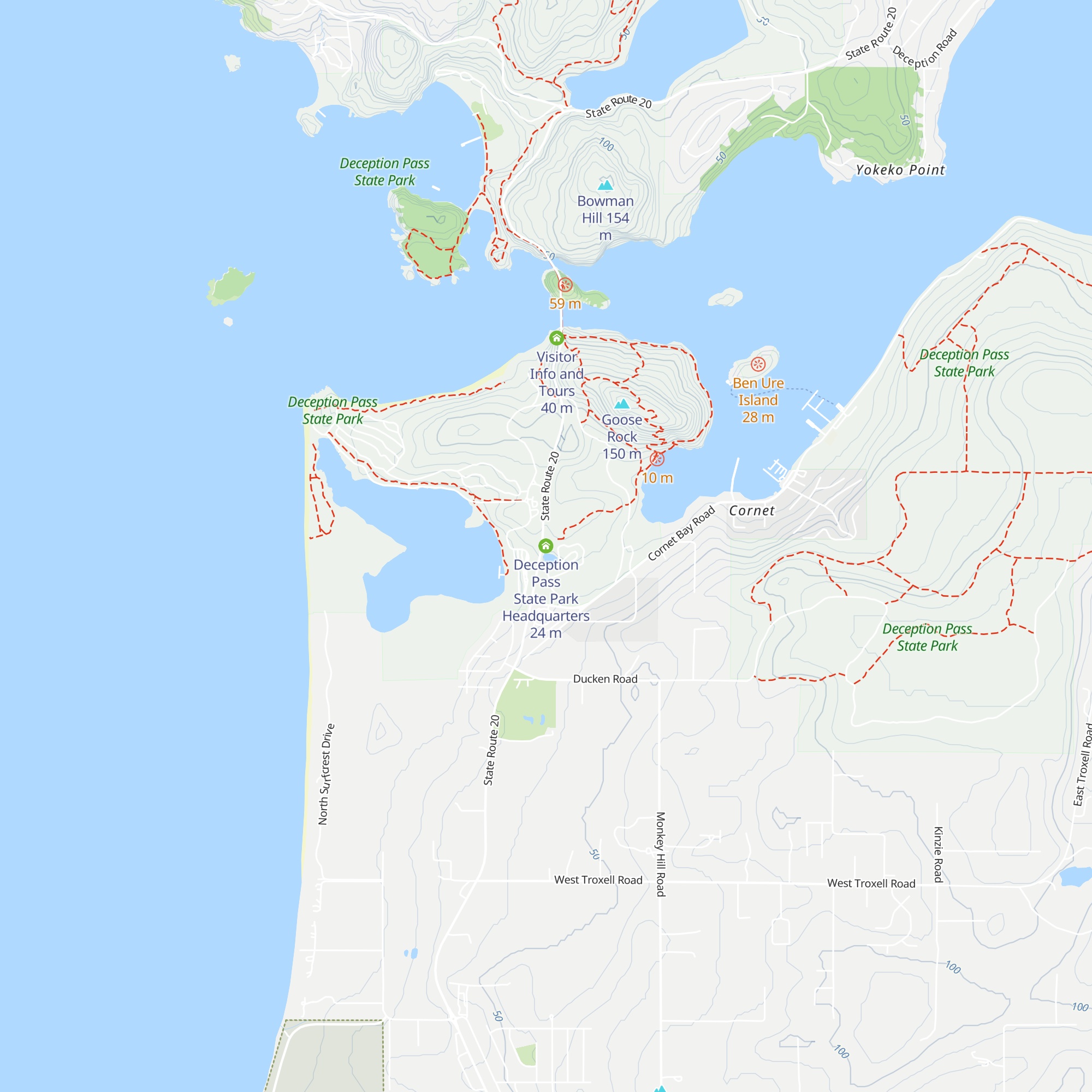 Deception Pass State Park Headquarters map