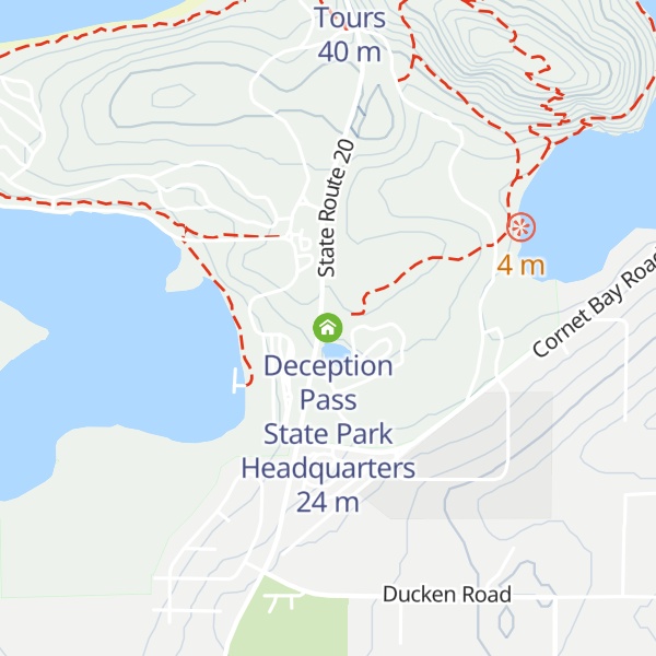 Map of Deception Pass State Park Headquarters