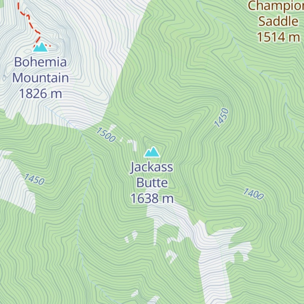 Map of Jackass Butte