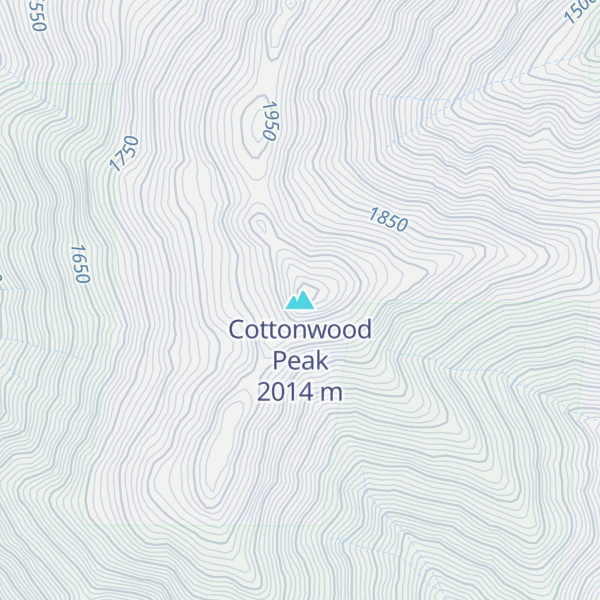 Map of Cottonwood Peak