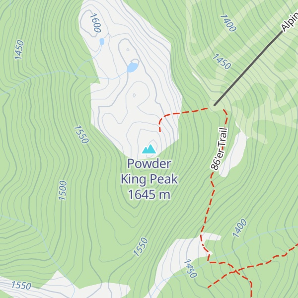 Map of Powder King Peak