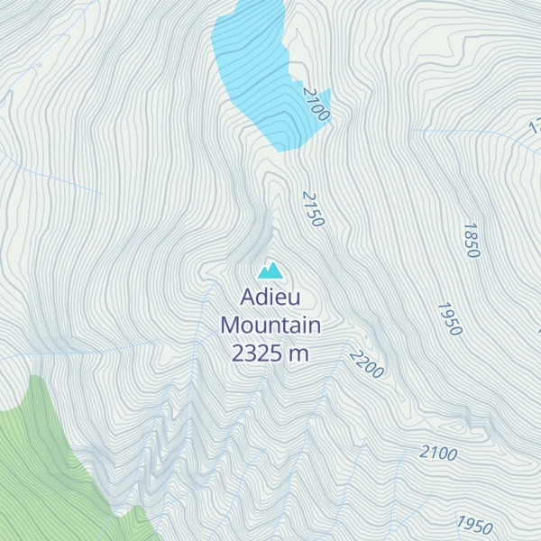 Map of Adieu Mountain