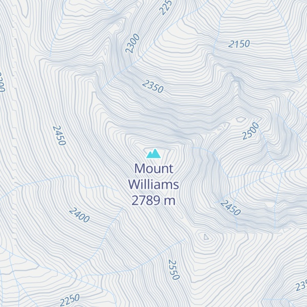 Map of Mount Williams