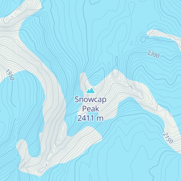 Map of Snowcap Peak