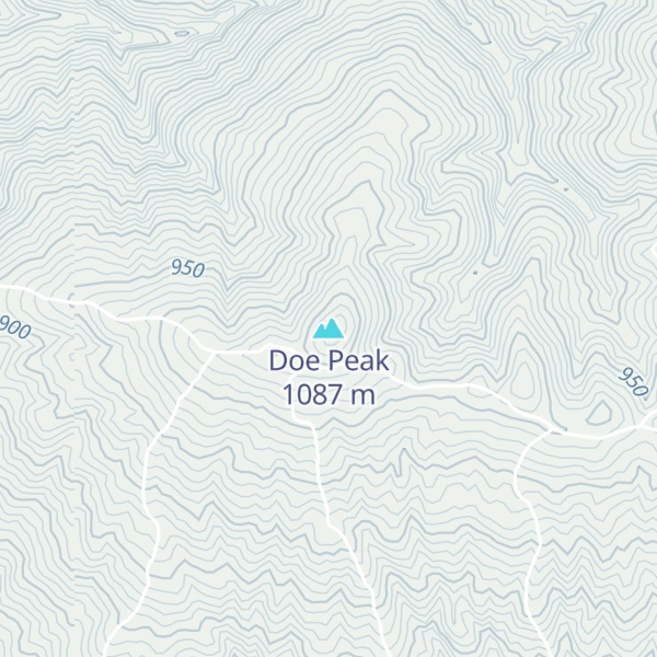 Map of Doe Peak