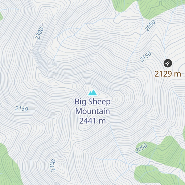Map of Big Sheep Mountain