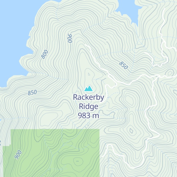 Map of Rackerby Ridge