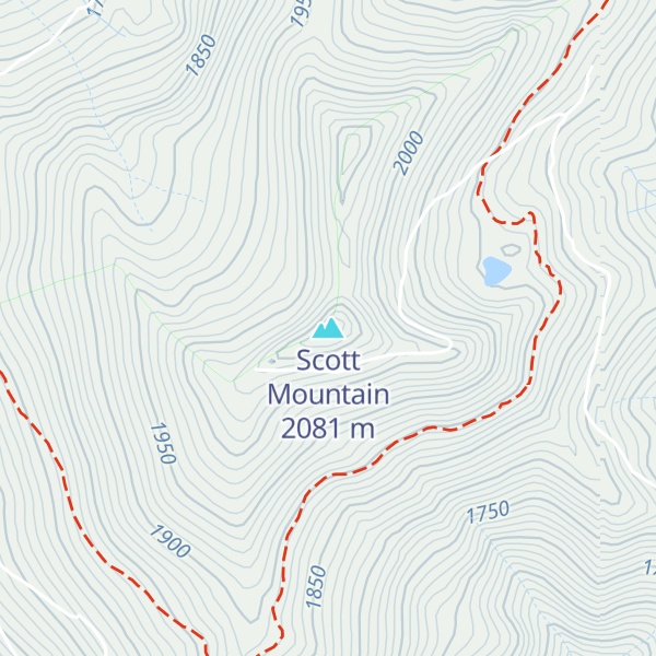 Map of Scott Mountain