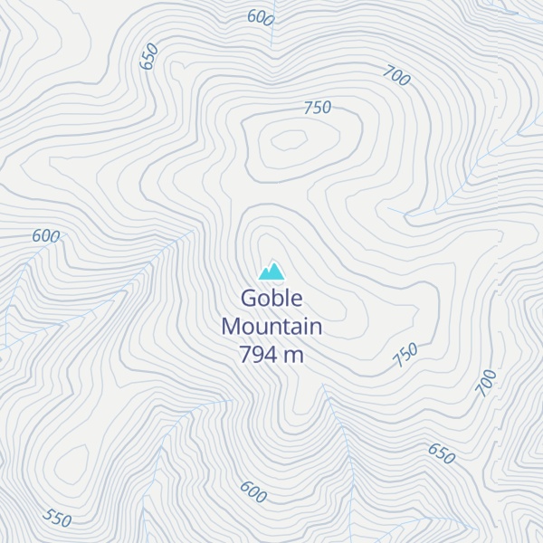 Map of Goble Mountain