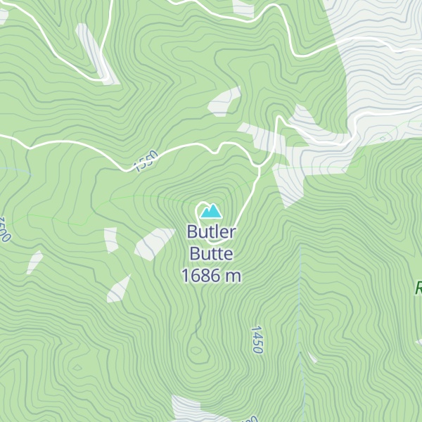 Map of Butler Butte