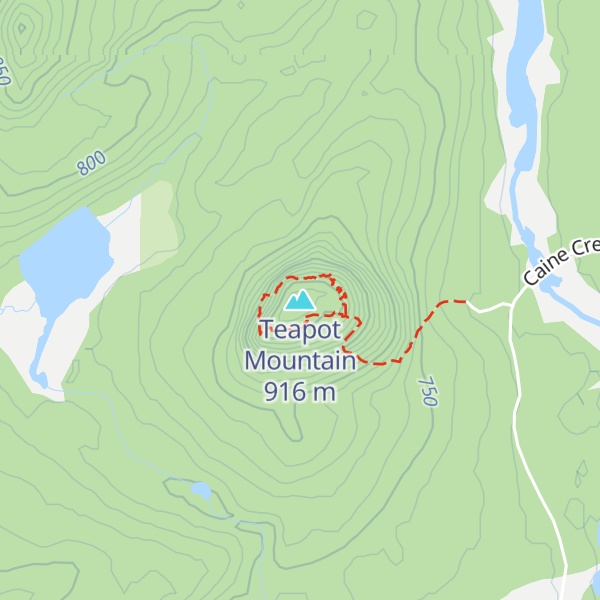 Map of Teapot Mountain