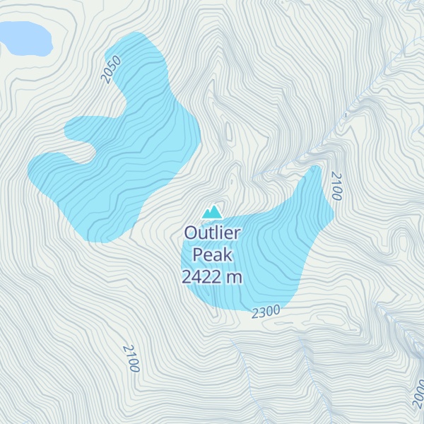 Map of Outlier Peak