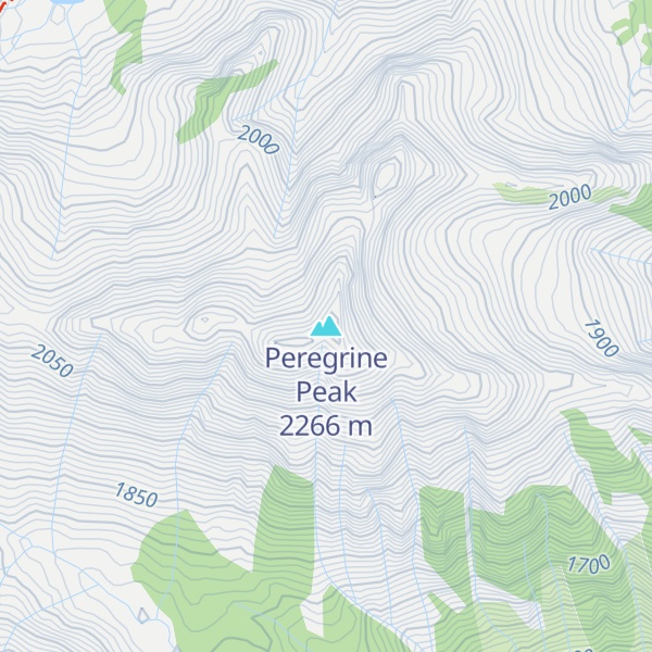 Map of Peregrine Peak