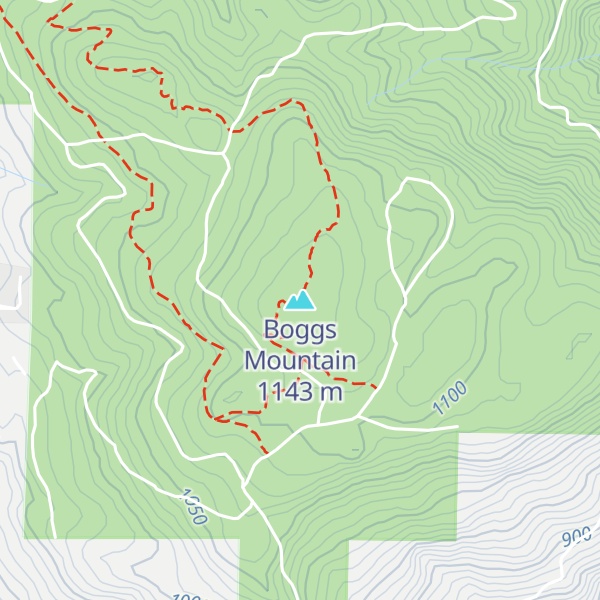 Map of Boggs Mountain