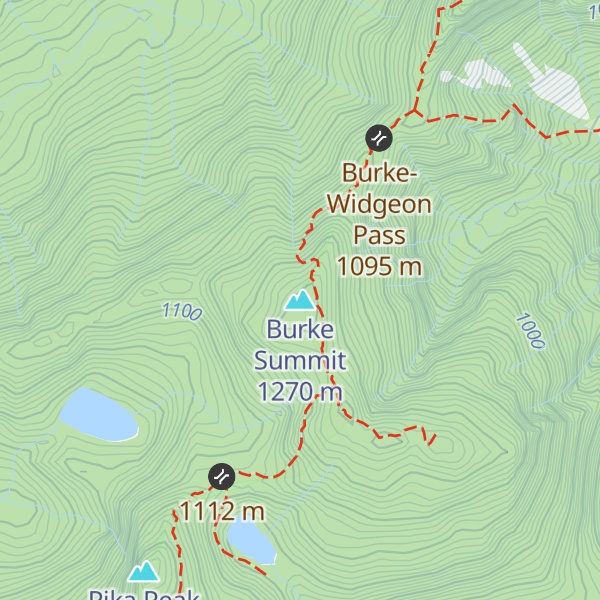 Map of Burke Summit