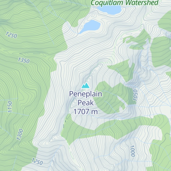Map of Peneplain Peak