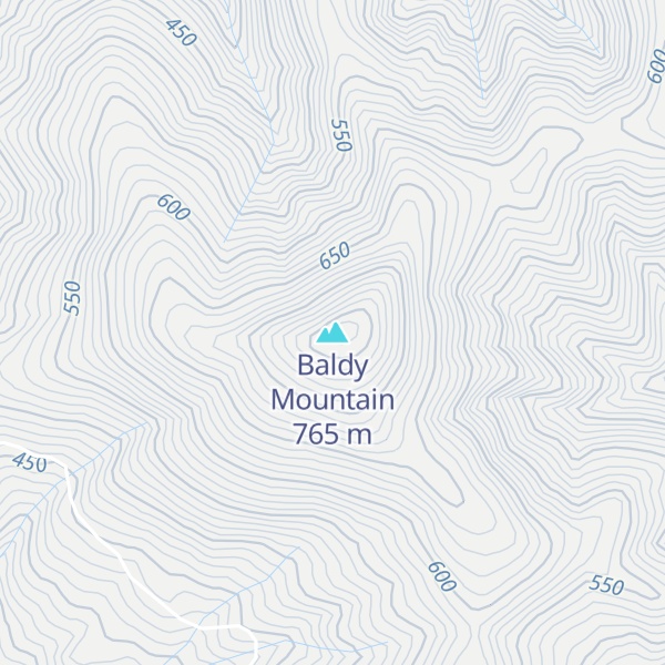 Map of Baldy Mountain