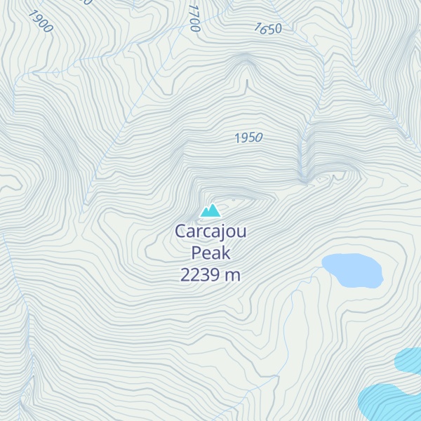 Map of Carcajou Peak