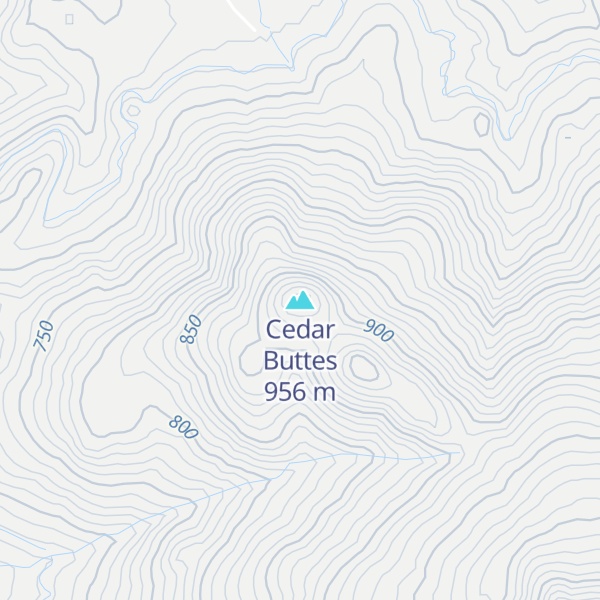 Map of Cedar Buttes