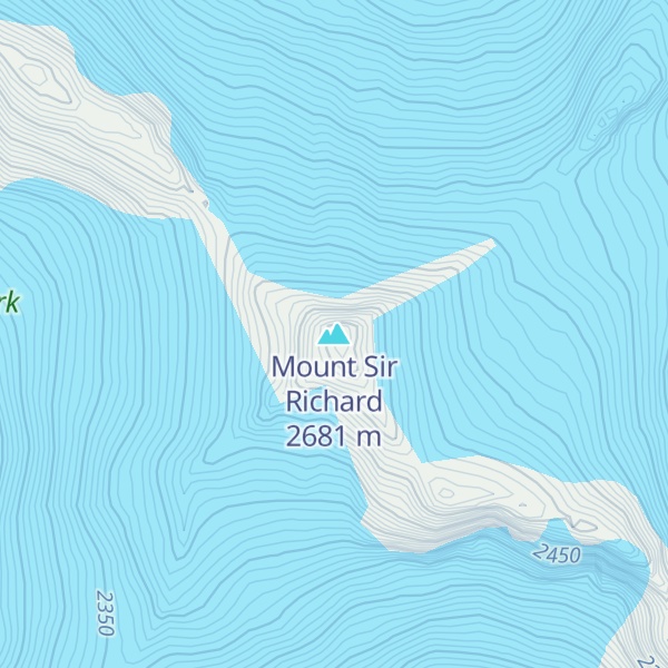 Map of Mount Sir Richard