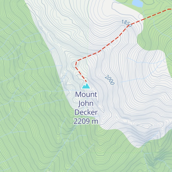 Map of Mount John Decker
