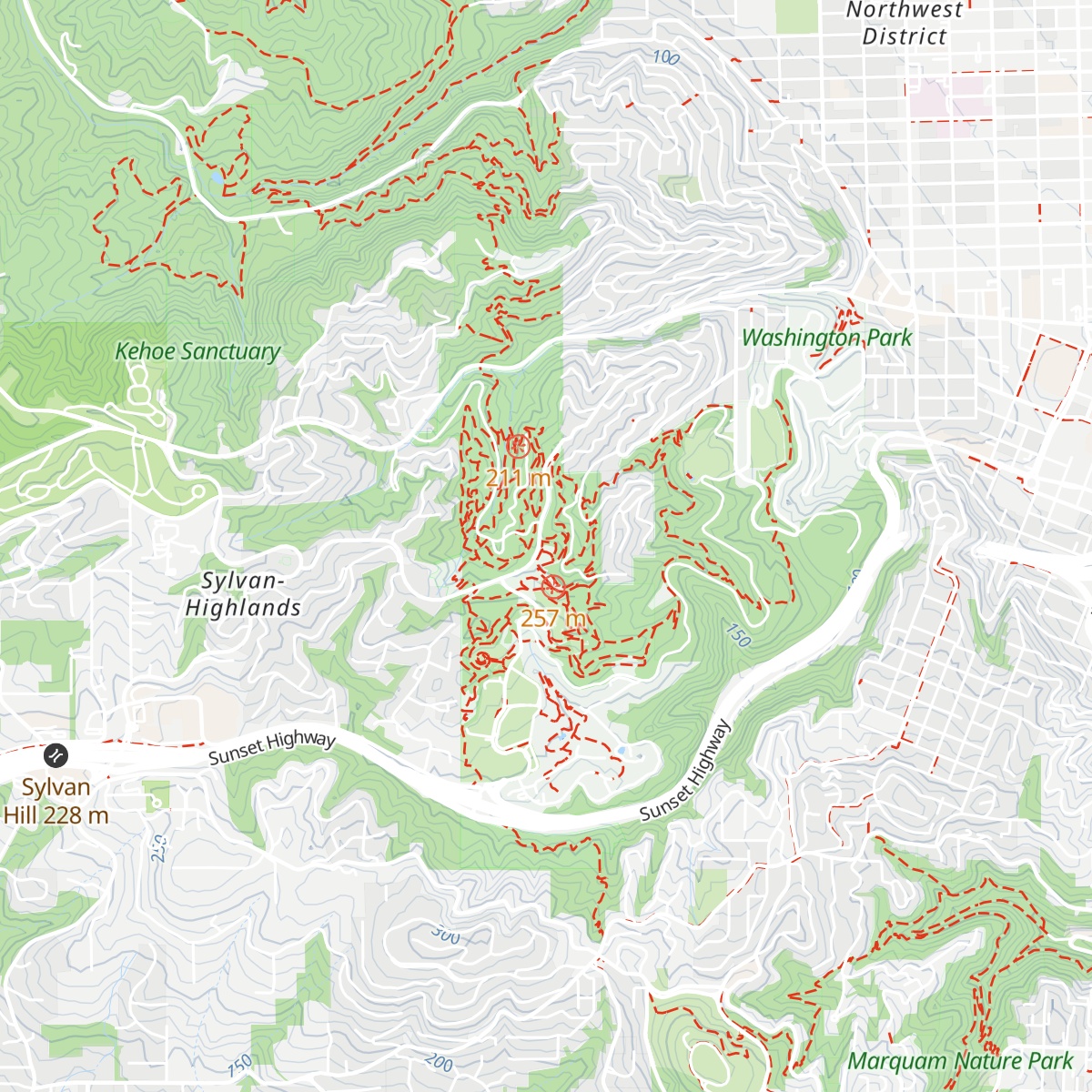 Hoyt Arboretum Visitor Center map