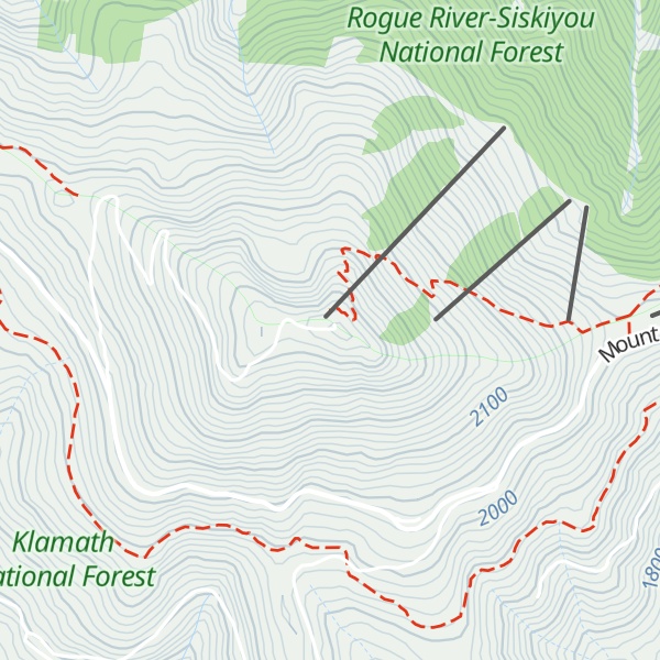 Map of Mount Ashland