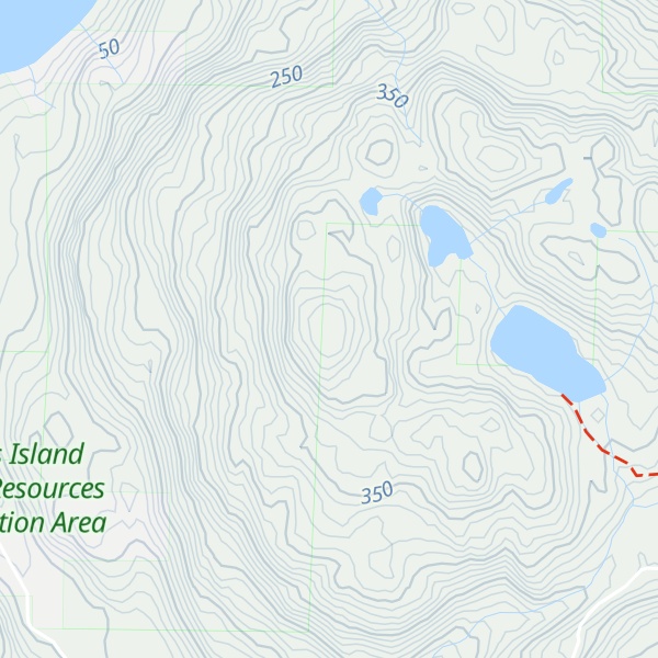 Map of Cypress Island North Peak