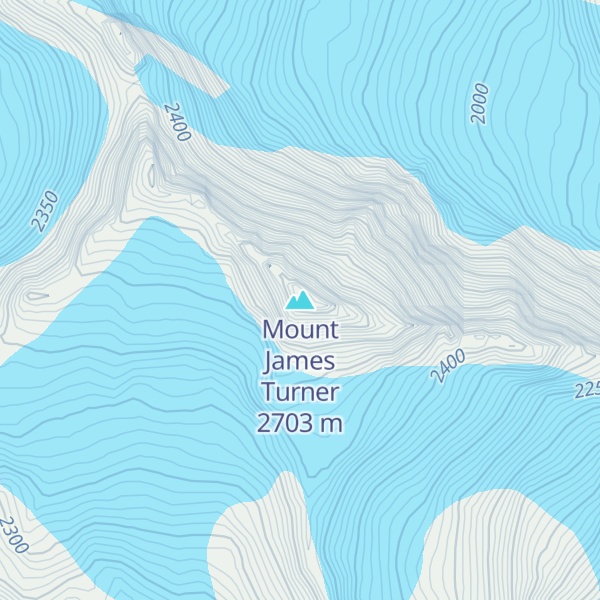 Map of Mount James Turner