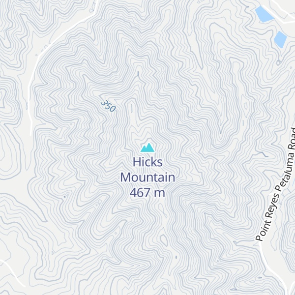 Map of Hicks Mountain